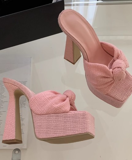 15cm super high heeled thick heeled sandals for female models