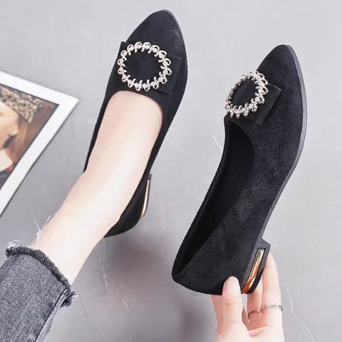 Korean version shallow mouth single shoes all-match fairy shoes gentle flat-bottom evening shoes