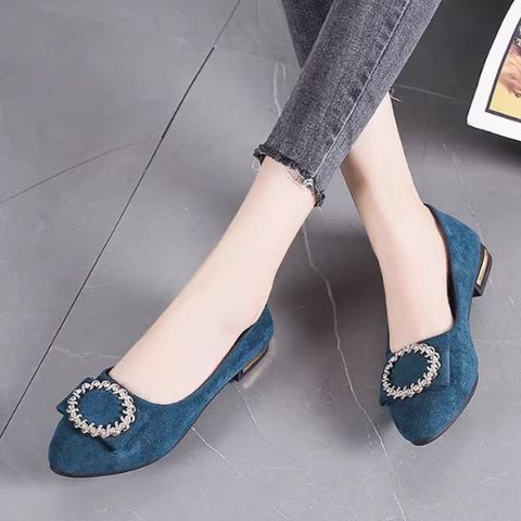 Korean version shallow mouth single shoes all-match fairy shoes gentle flat-bottom evening shoes