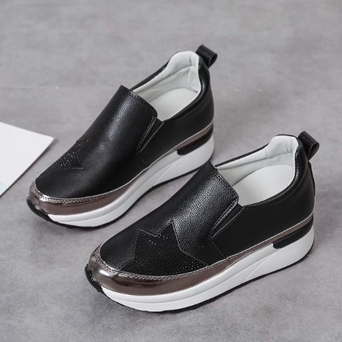 Large size women's shoes sports spring fashion rhinestone slip-on loafers