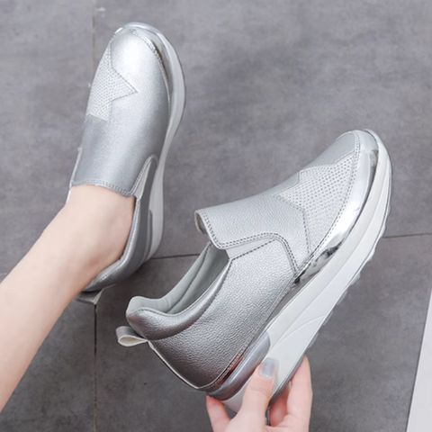 Large size women's shoes sports spring fashion rhinestone slip-on loafers