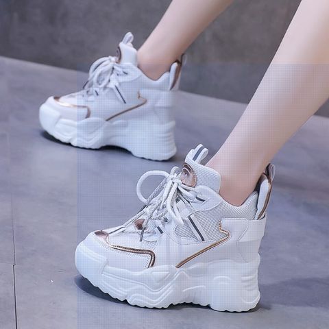 Women's shoes ins trendy all-match thick-soled height-enhancing sports casual shoes