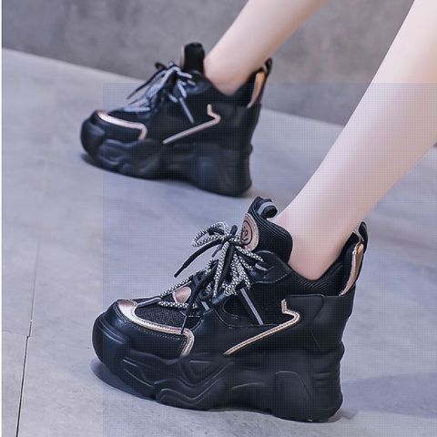 Women's shoes ins trendy all-match thick-soled height-enhancing sports casual shoes