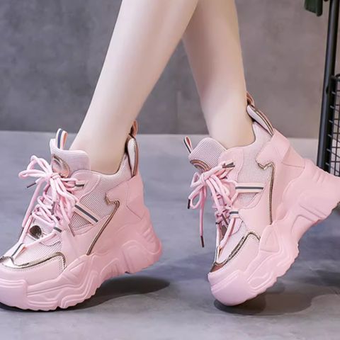 Women's shoes ins trendy all-match thick-soled height-enhancing sports casual shoes