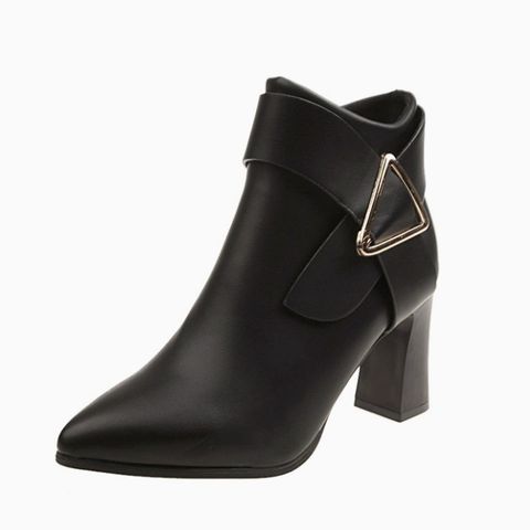 Chelsea boots high heels  trendy shoes all-match super slim short boots