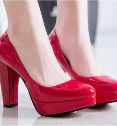 Large size high heels thick heels women's shoes thick bottom waterproof platform single shoes