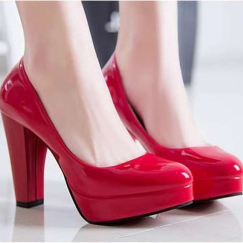 Large size high heels thick heels women's shoes thick bottom waterproof platform single shoes