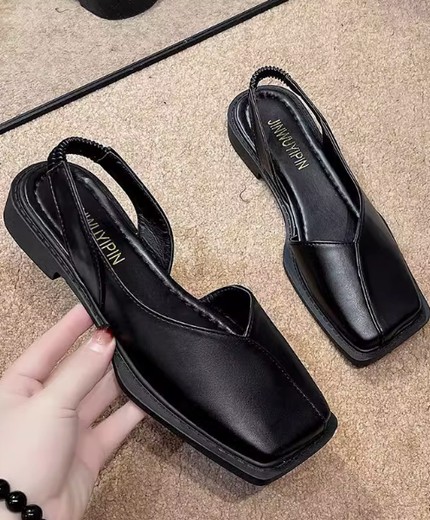 New low-heeled Roman shoes for women with skirts in summer