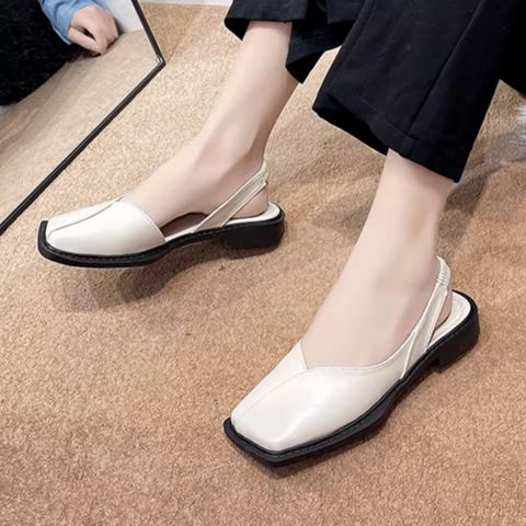 New low-heeled Roman shoes for women with skirts in summer
