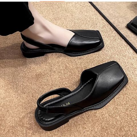 New low-heeled Roman shoes for women with skirts in summer