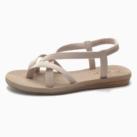 New beach flat-soled toe-covering versatile student female sandals