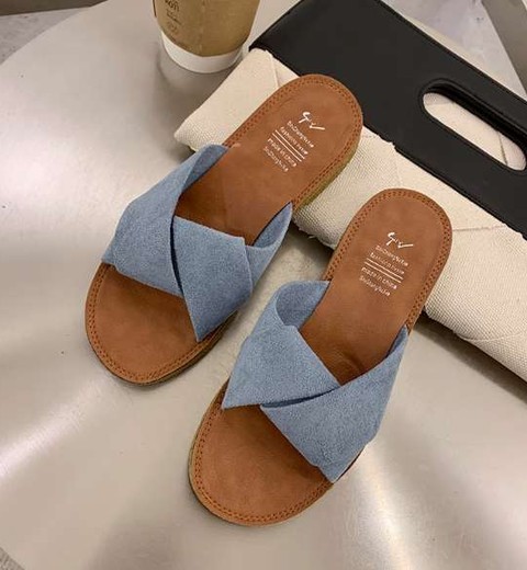 Summer versatile ins trend pregnant women non-slip Korean version of beach sandals