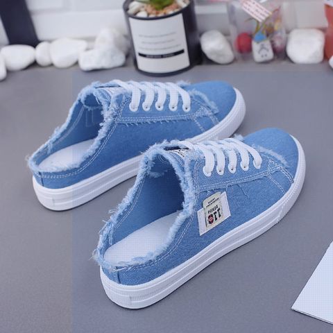 Outerwear new spring and autumn breathable heel-free lazy slip-on flat white shoes