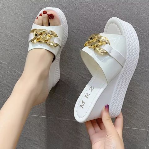 Summer wedge heel sandals for women non-slip thick-soled platform shoes