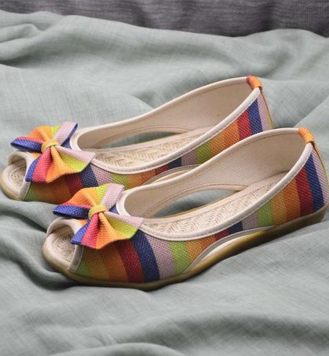 Fish mouth old Beijing cloth shoes breathable non-slip lightweight sandals