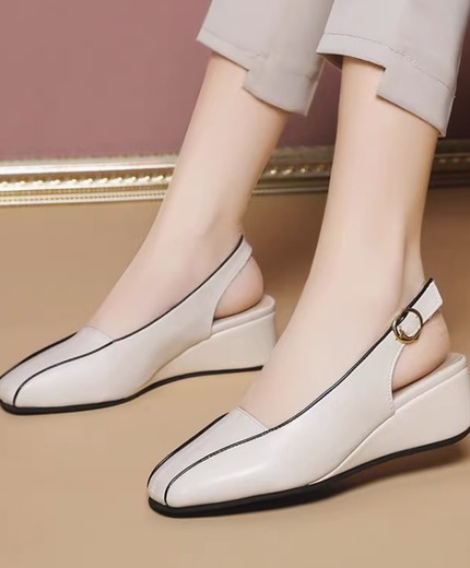 Real Soft Leather Comfortable Leather Shoes Women's Soft Bottom Flat Mom Shoes