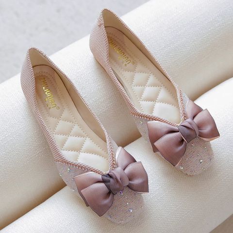 2025 new bow fairy style gentle shallow mouth scoop shoes versatile soft bottom shoes