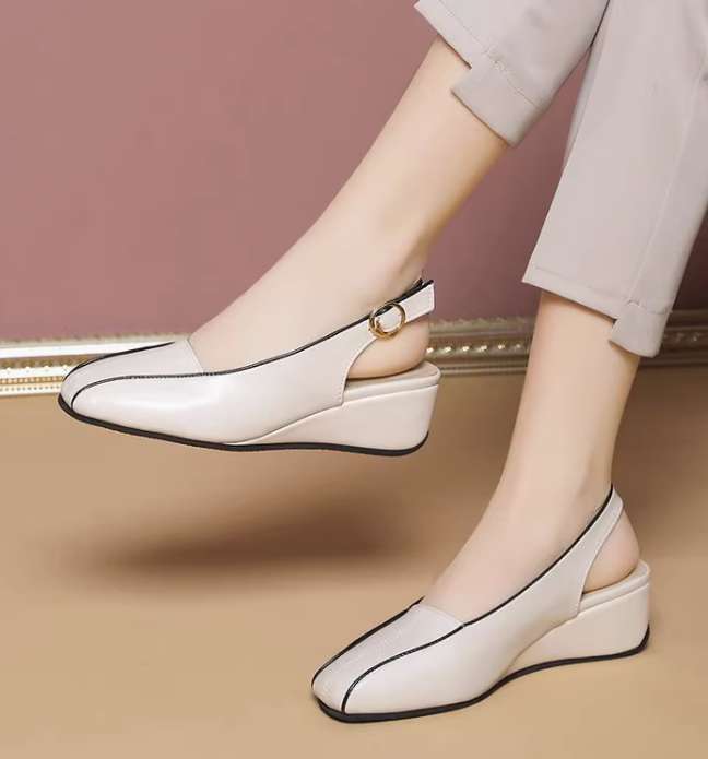 Real Soft Leather Comfortable Leather Shoes Women's Soft Bottom Flat Mom Shoes